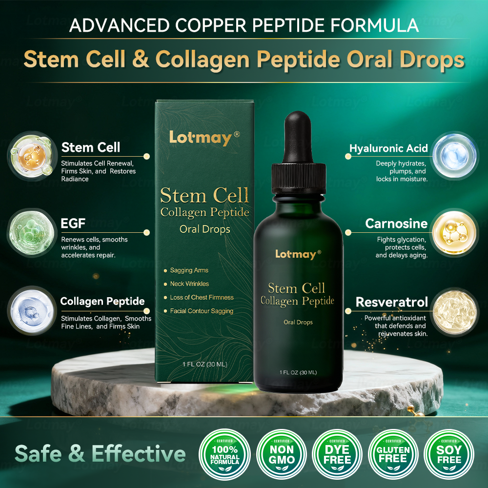Officially Authorised Limited Edition | Lotmay® 🌽 Stem Cell & Collagen Peptide Oral Drops (Helps Lift and Firm Mature Skin & Smooth the Appearance of Fine Lines)