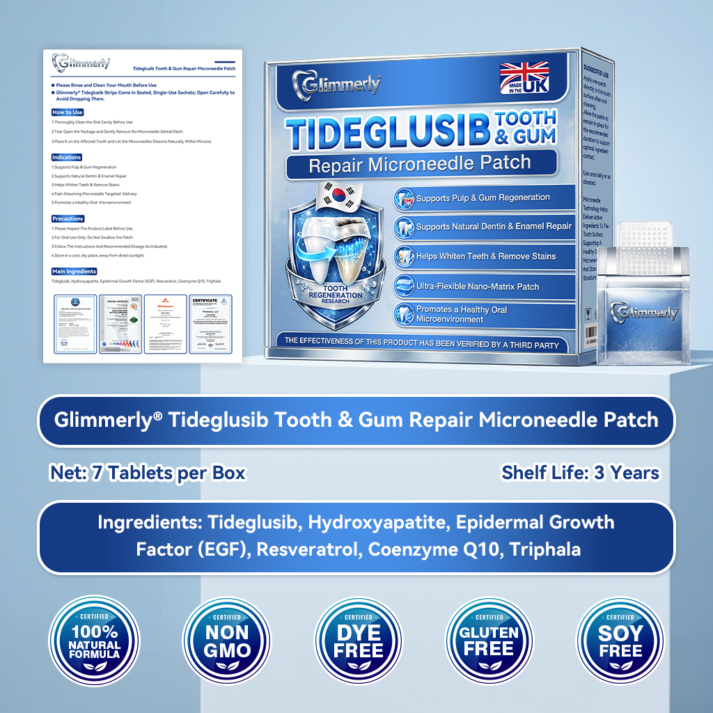 🦷𝐆𝐥𝐢𝐦𝐦𝐞𝐫𝐥𝐲® 𝐓𝐢𝐝𝐞𝐠𝐥𝐮𝐬𝐢𝐛 𝐓𝐨𝐨𝐭𝐡 & 𝐆𝐮𝐦 𝐑𝐞𝐩𝐚𝐢𝐫 𝐌𝐢𝐜𝐫𝐨𝐧𝐞𝐞𝐝𝐥𝐞 𝐏𝐚𝐭𝐜𝐡  | 𝐀𝐝𝐯𝐚𝐧𝐜𝐞𝐝 𝐒𝐭𝐞𝐦-𝐂𝐞𝐥𝐥 𝐀𝐜𝐭𝐢𝐯𝐚𝐭𝐢𝐨𝐧 𝐓𝐞𝐞𝐭𝐡 𝐒𝐭𝐫𝐢𝐩𝐬(🦷𝐑𝐞𝐛𝐮𝐢𝐥𝐝 𝐄𝐧𝐚𝐦𝐞𝐥 & 𝐃𝐞𝐧𝐭𝐢𝐧 • 𝐒𝐭𝐫𝐞𝐧𝐠𝐭𝐡𝐞𝐧 𝐆𝐮𝐦𝐬 • 𝐄𝐫𝐚𝐝𝐢𝐜𝐚𝐭𝐞 𝐓𝐚𝐫𝐭𝐚𝐫 & 𝐎𝐝𝐨𝐫 • 𝐒𝐭𝐨𝐩 𝐓𝐨𝐨𝐭𝐡 𝐒𝐞𝐧𝐬𝐢𝐭𝐢𝐯𝐢𝐭𝐲) 3.0（英国）